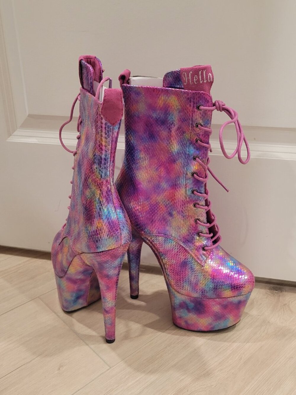 (NEW) 2024 Dragonfly Hella Heels, size 8 US / 8 AU / UK 6 / EU 39, 7 in platform - Picture 11 of 16